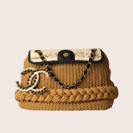 Chanel SS 2010 "Coco Country" Woven Straw Basket Bag