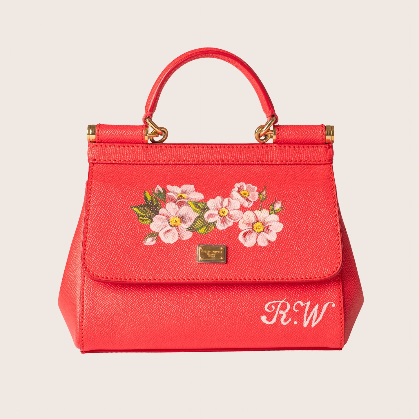 Dolce & Gabbana Miss Sicily Medium in Pink Dauphine Leather