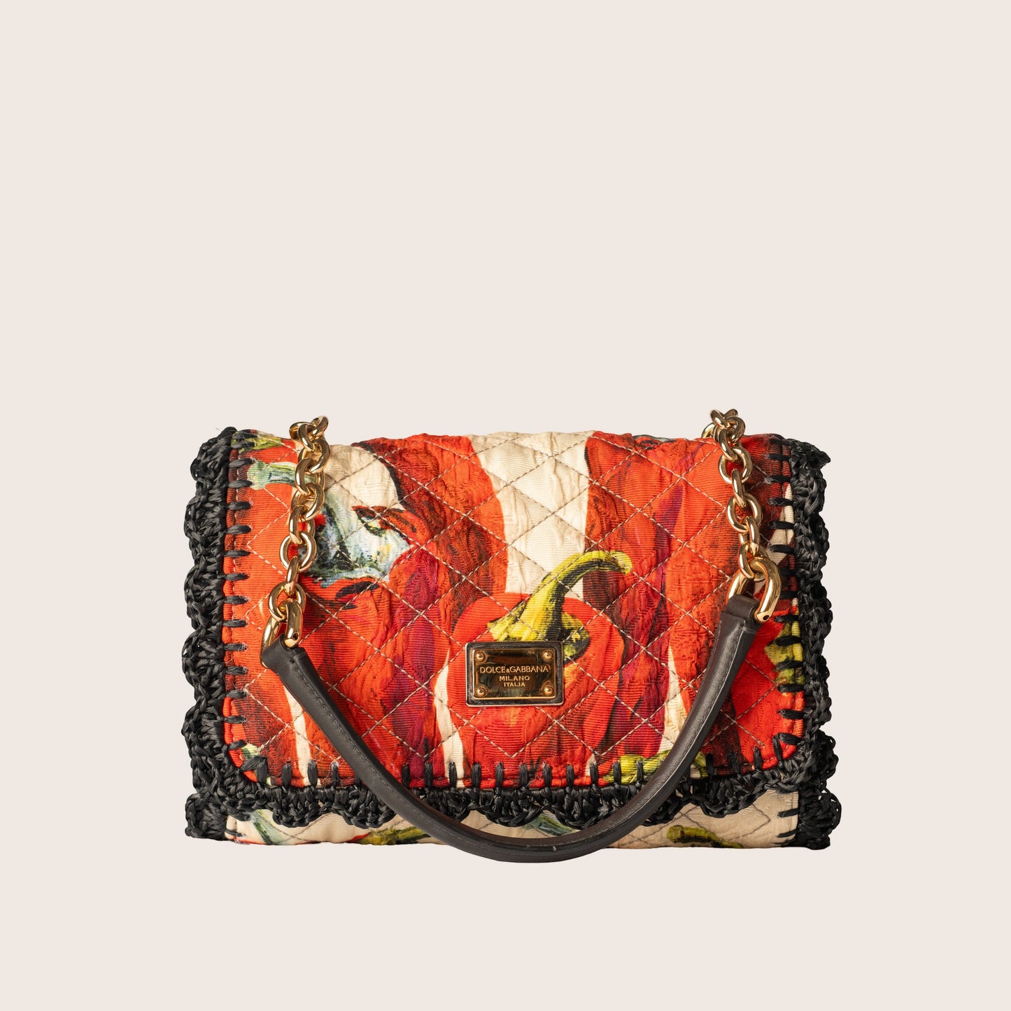 Dolce & Gabbana Chilli Print Sicily Bag