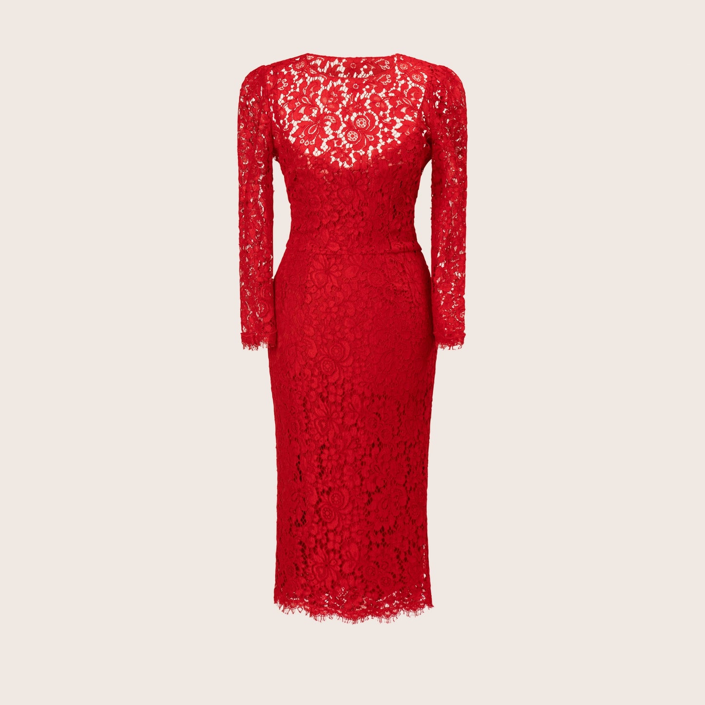 Dolce & Gabbana Red Lace Dress