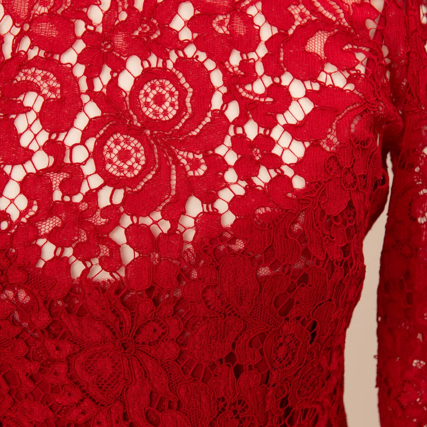 Dolce & Gabbana Red Lace Dress
