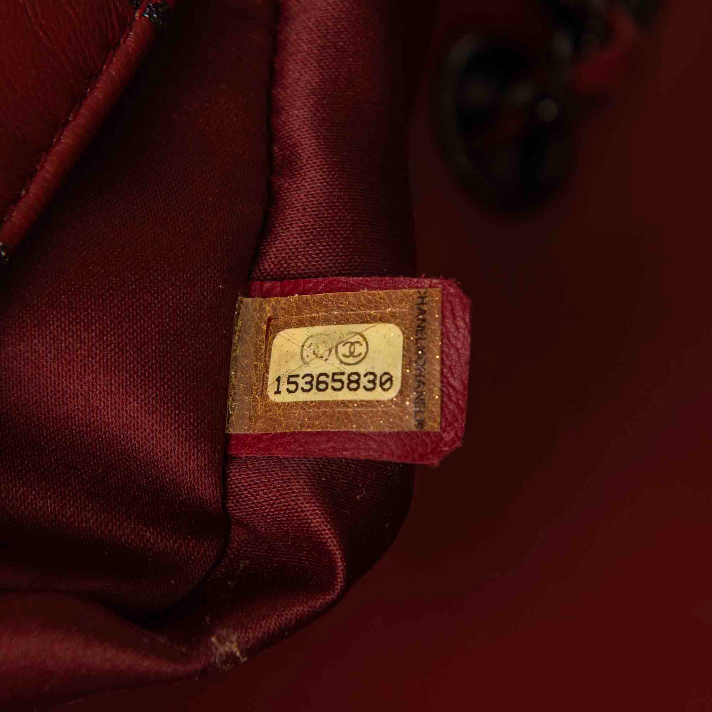 Chanel Vertical Stitch Flap Bag in Quilted Red Lambskin