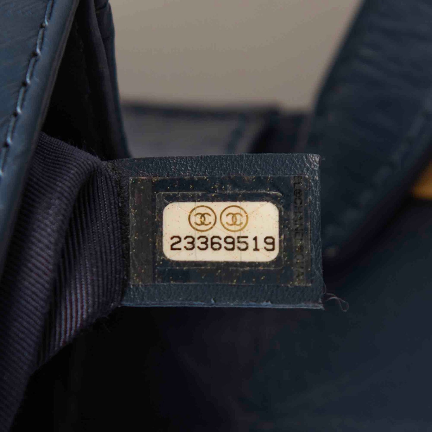 Chanel Aged Calfskin Quilted Small Jacket Boy Flap in Navy