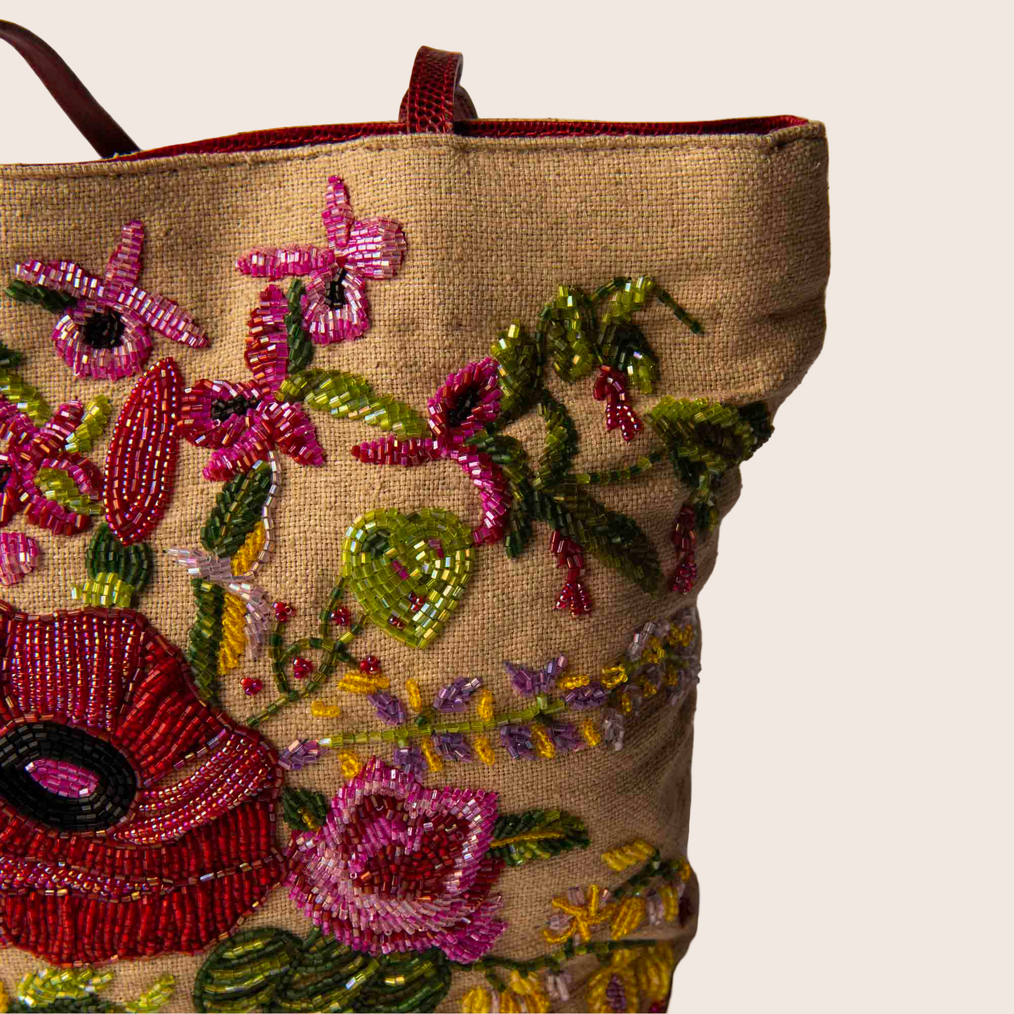 Valentino Leather-Trimmed Sequin Tote
