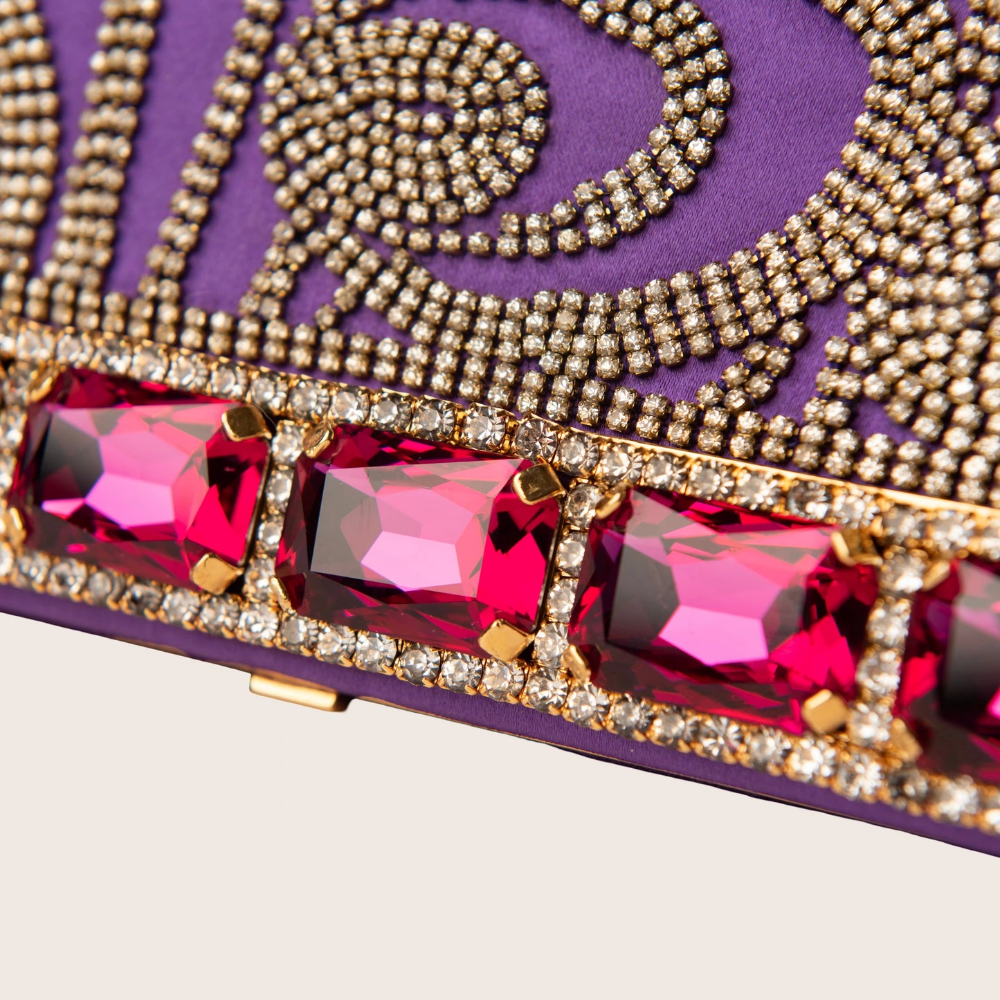 Valentino Purple Satin Clutch
