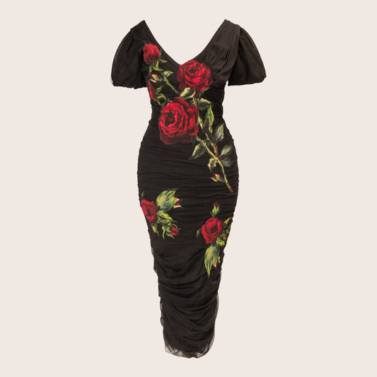 Dolce & Gabbana Rose Print Dress