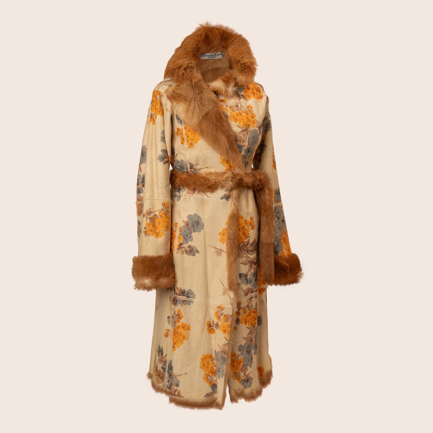 Dolce & Gabbana Floral Fur Coat