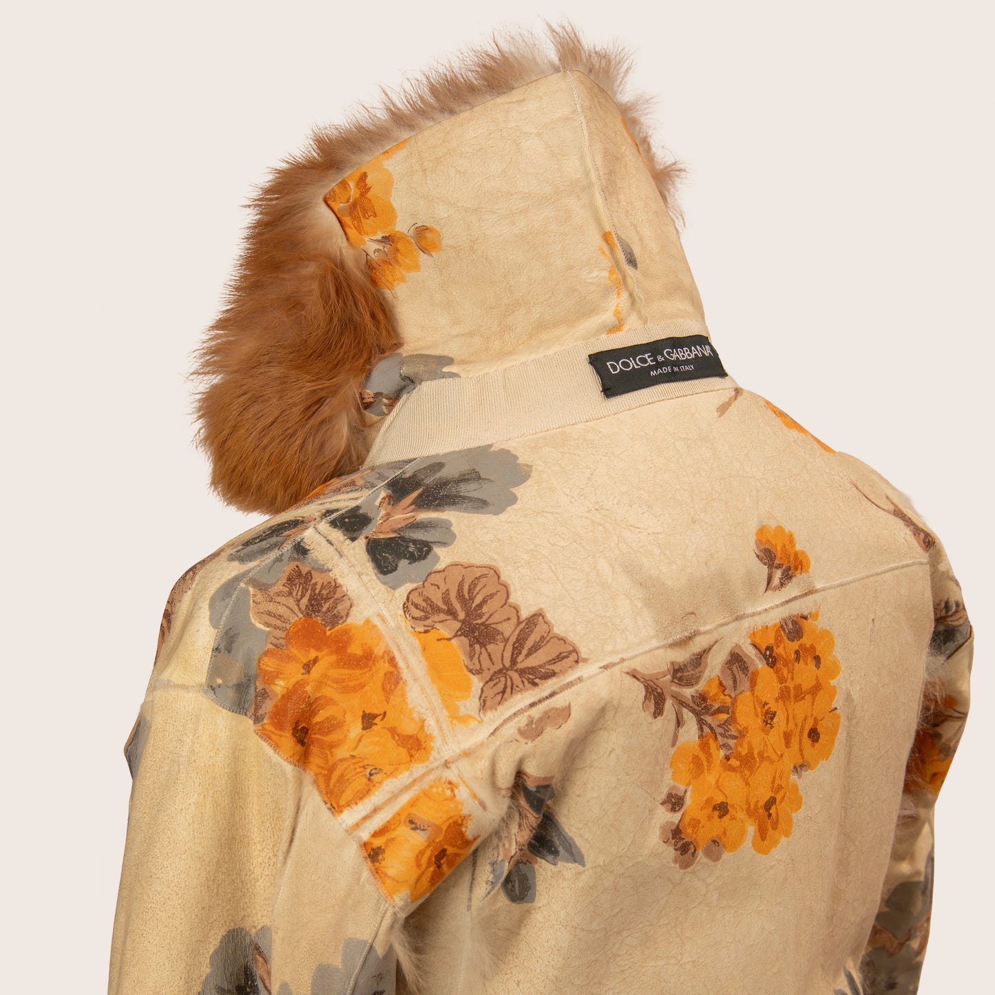 Dolce & Gabbana Floral Fur Coat