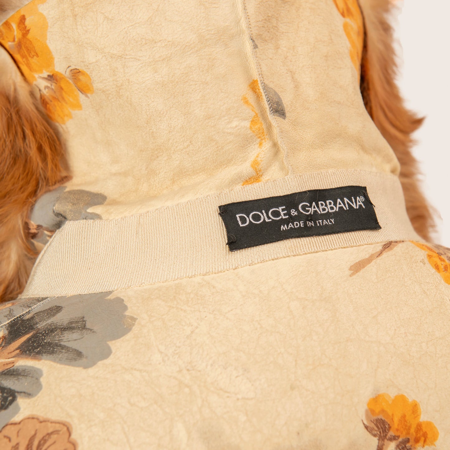 Dolce & Gabbana Floral Fur Coat