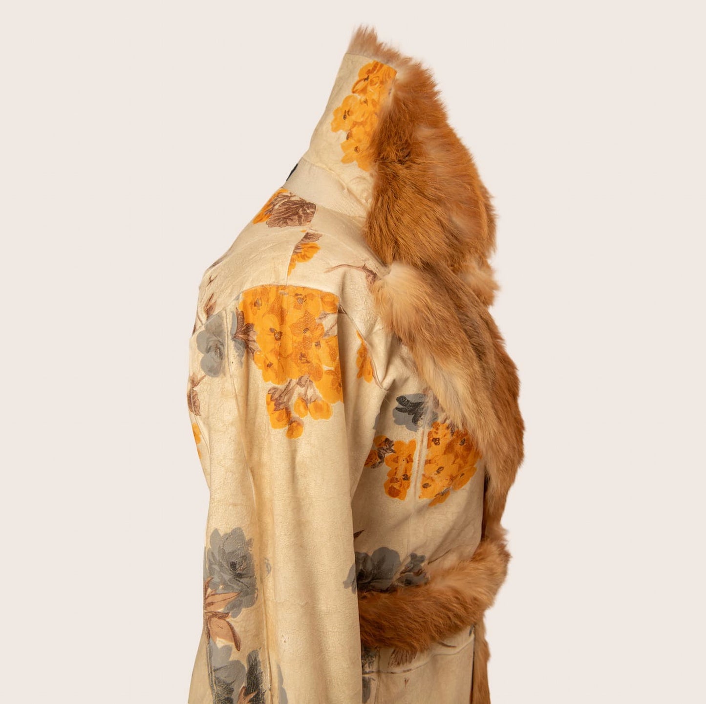Dolce & Gabbana Floral Fur Coat