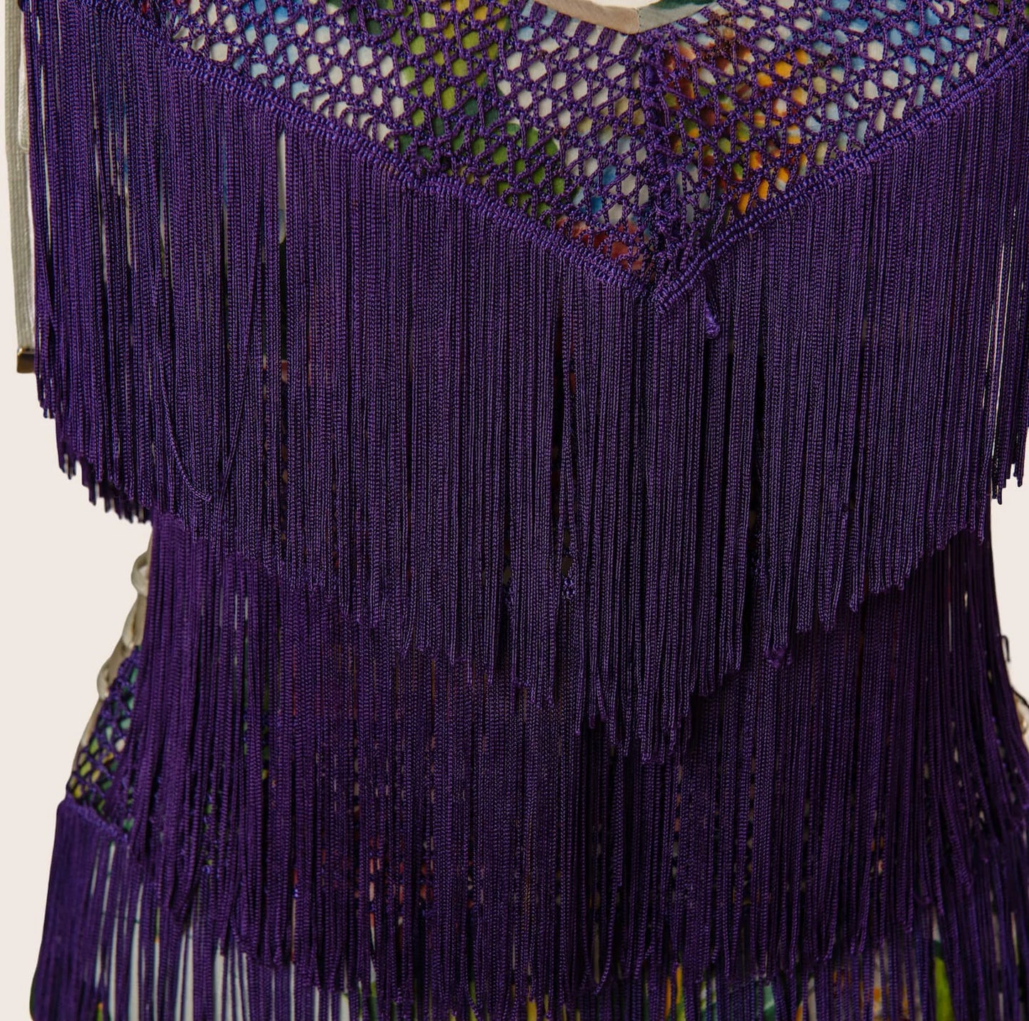 Dolce & Gabbana Purple Fringe Dress