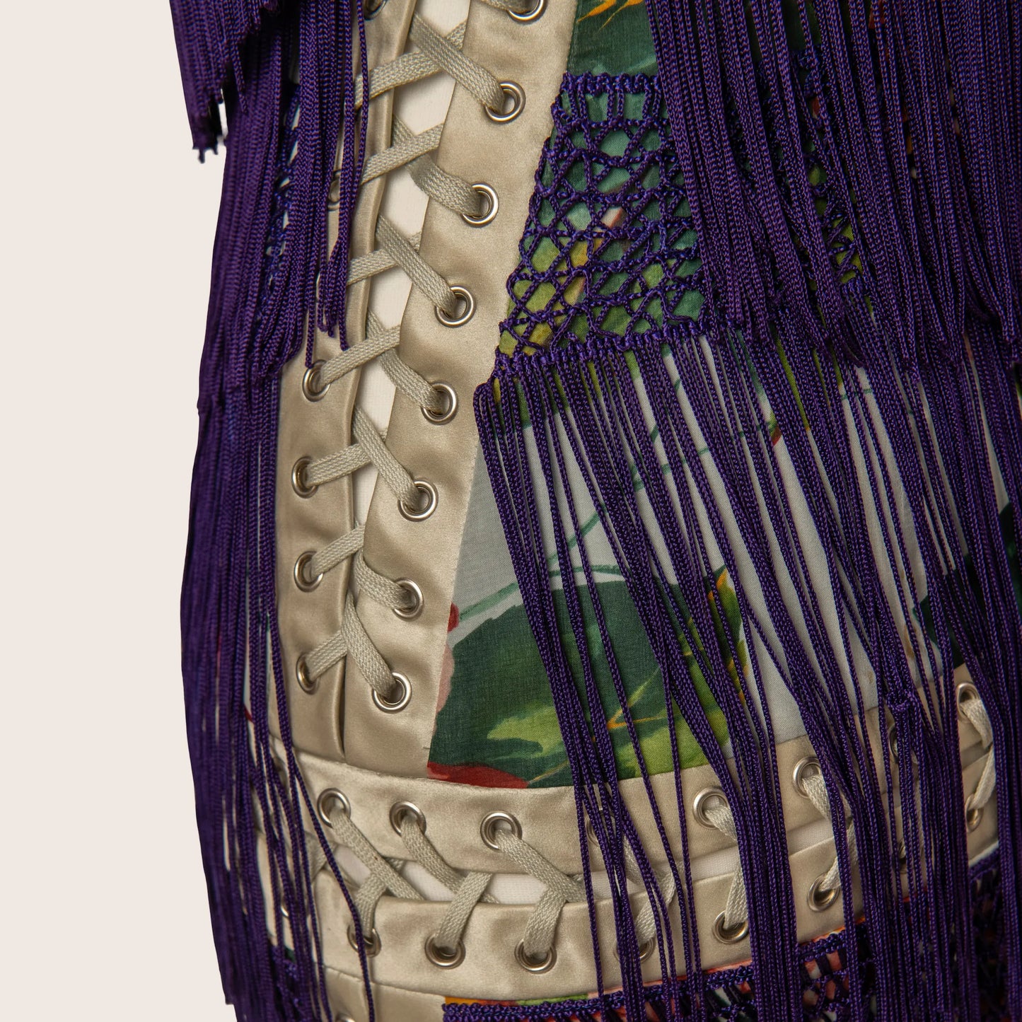 Dolce & Gabbana Purple Fringe Dress