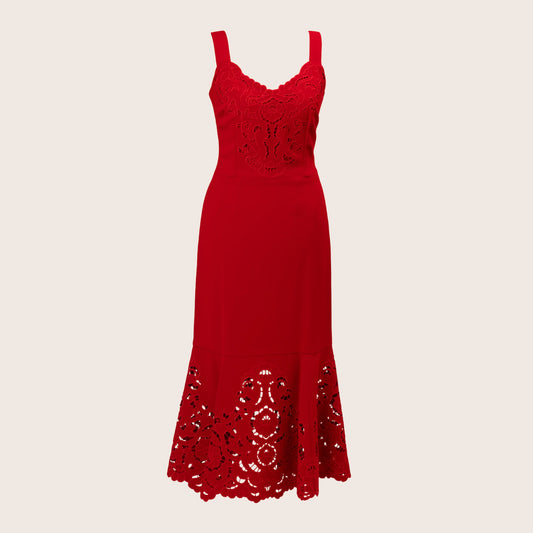 Dolce & Gabbana Red Lace Dress
