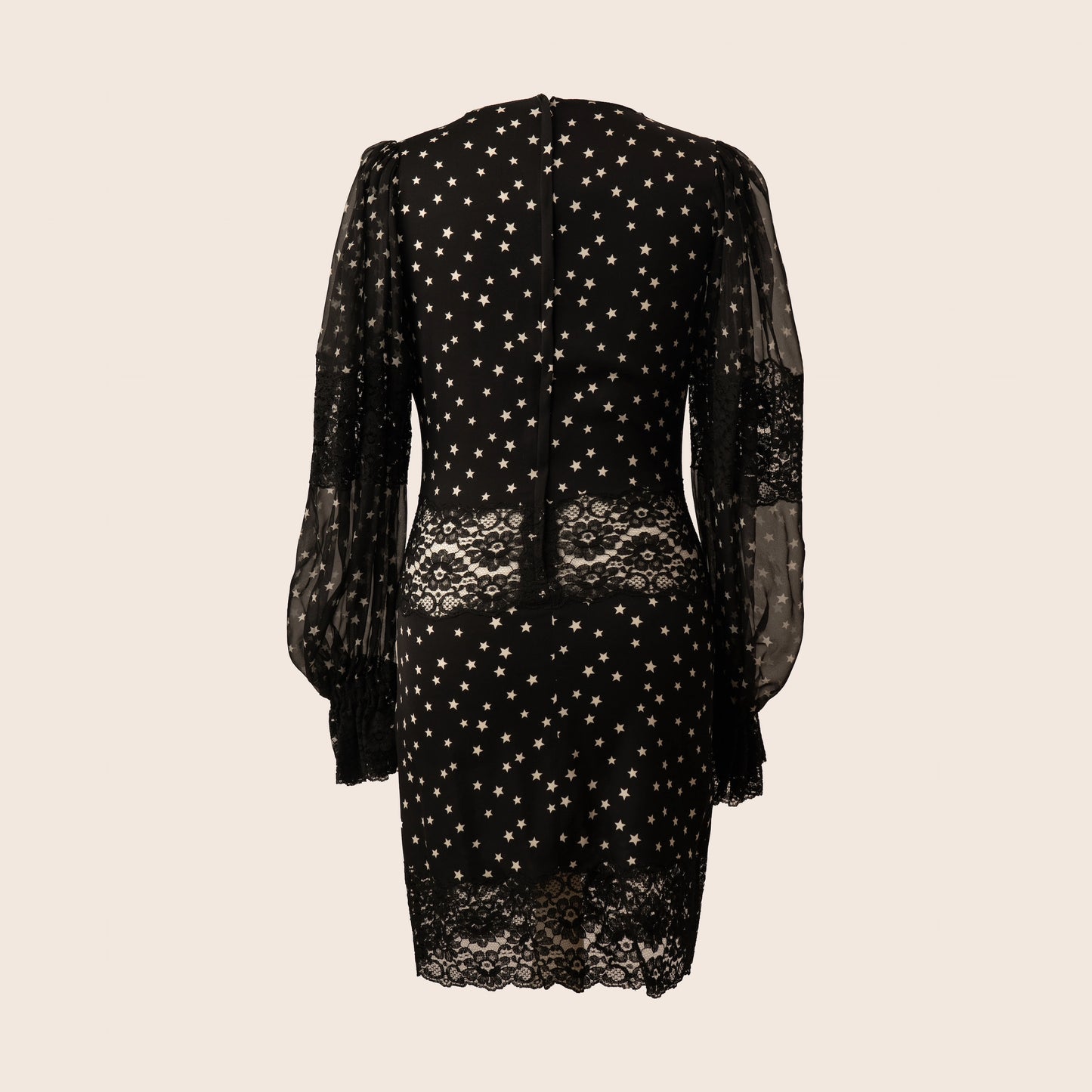 Dolce & Gabbana Black Star & Lace Mini Dress