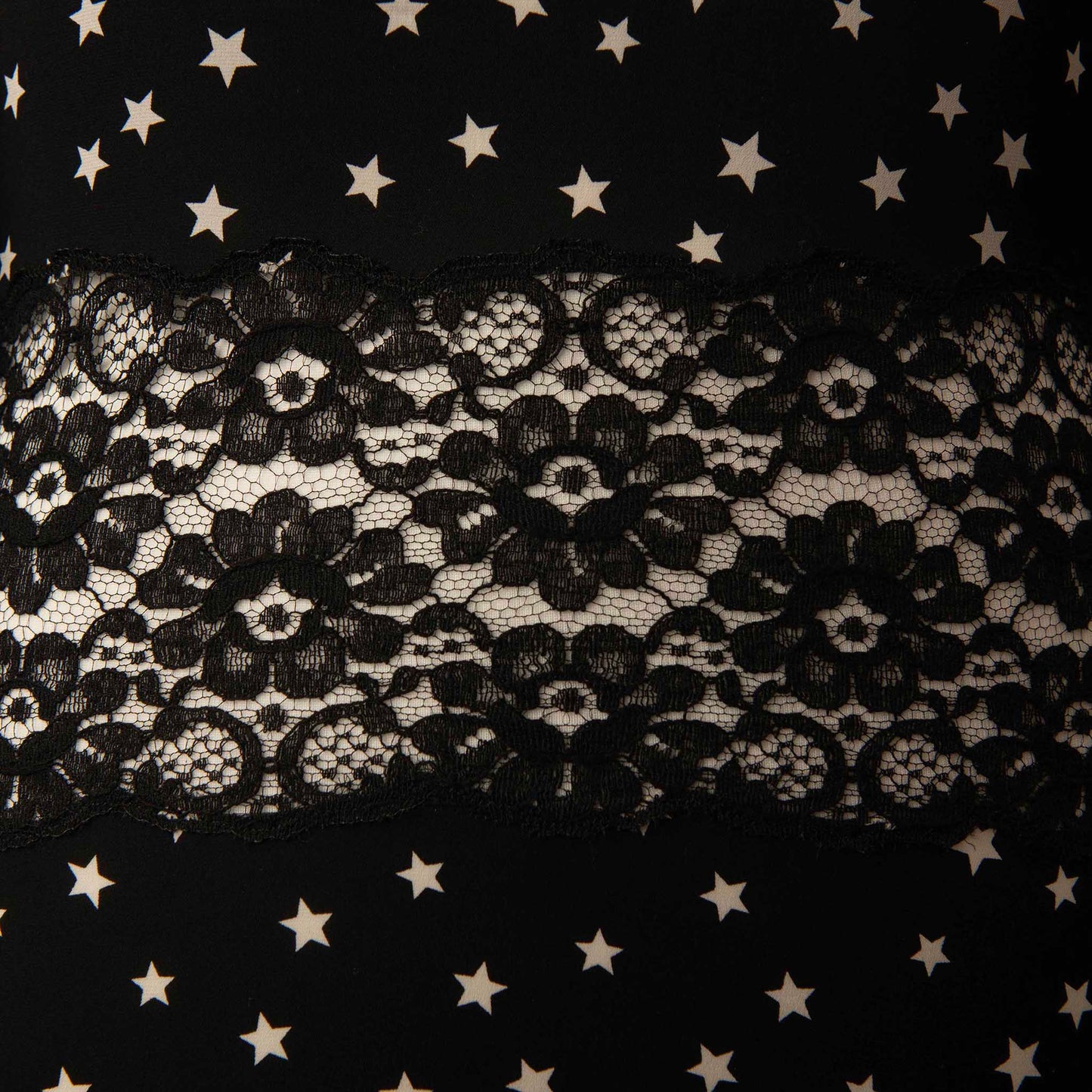 Dolce & Gabbana Black Star & Lace Mini Dress
