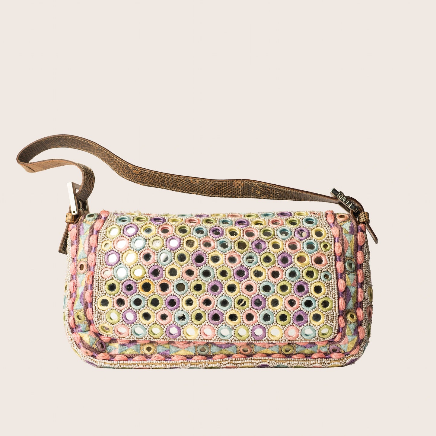 Fendi Multicolor Beaded Baguette