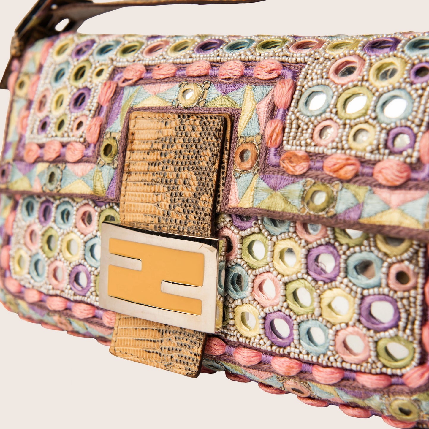 Fendi Multicolor Beaded Baguette