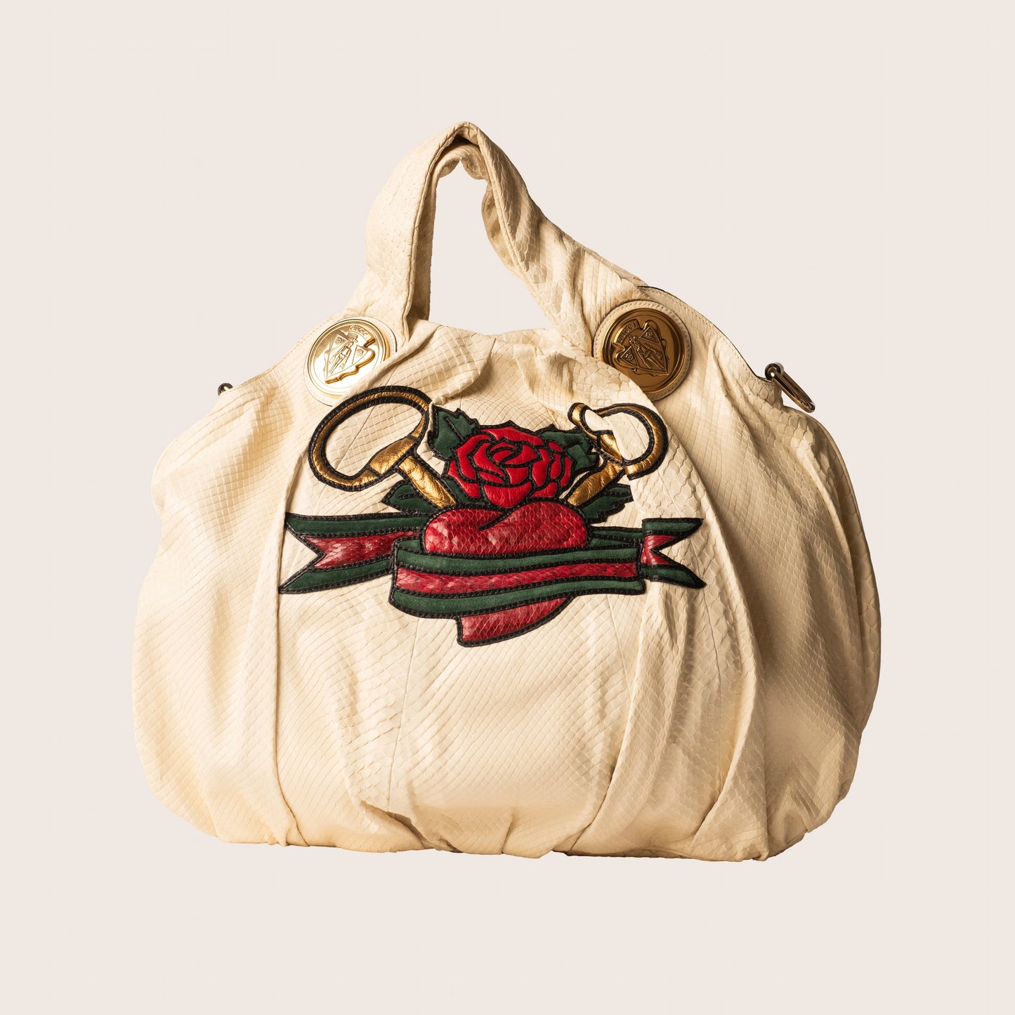 Gucci Tattoo Heart Collection Python Embossed Bag