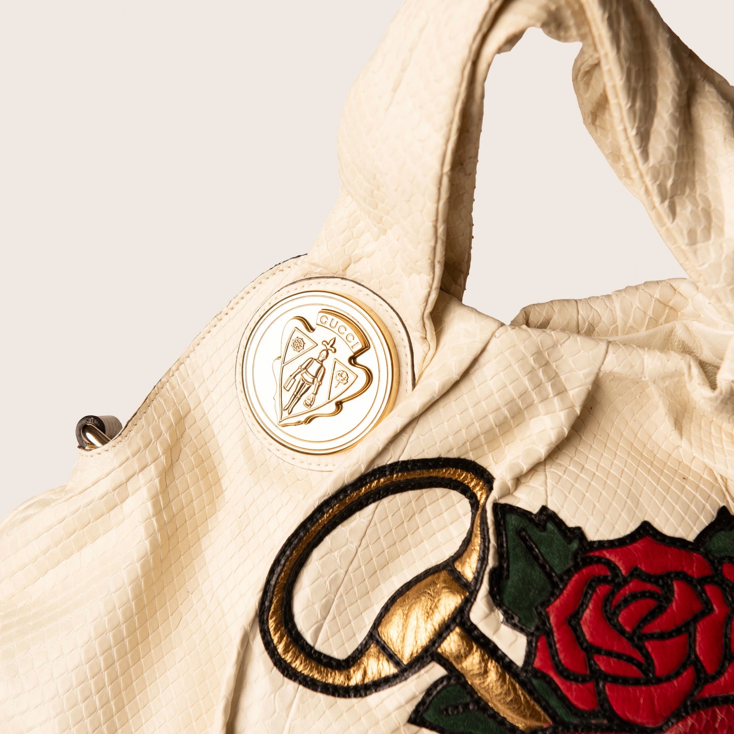 Gucci Tattoo Heart Collection Python Embossed Bag