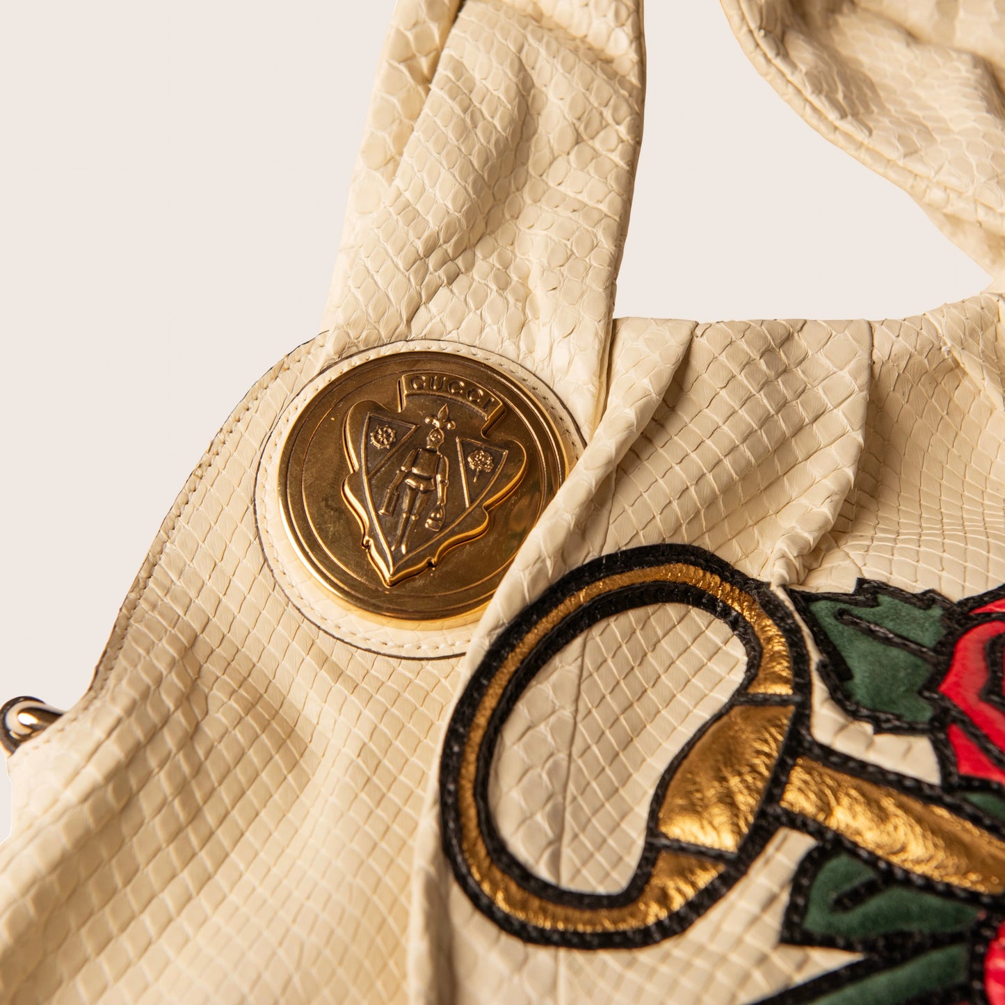 Gucci Tattoo Heart Collection Python Embossed Bag