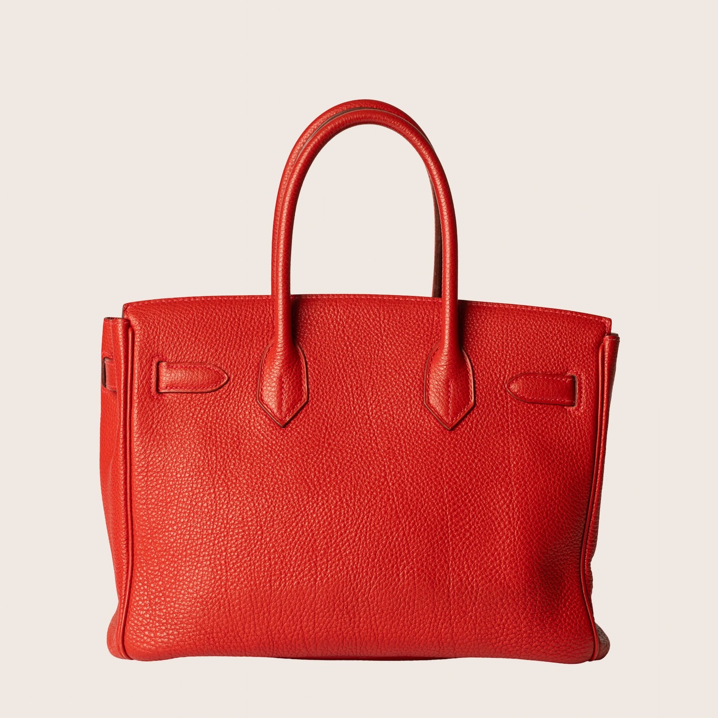 Hermès Birkin 35 Rouge Casaque Clemence PHW Bag - Red