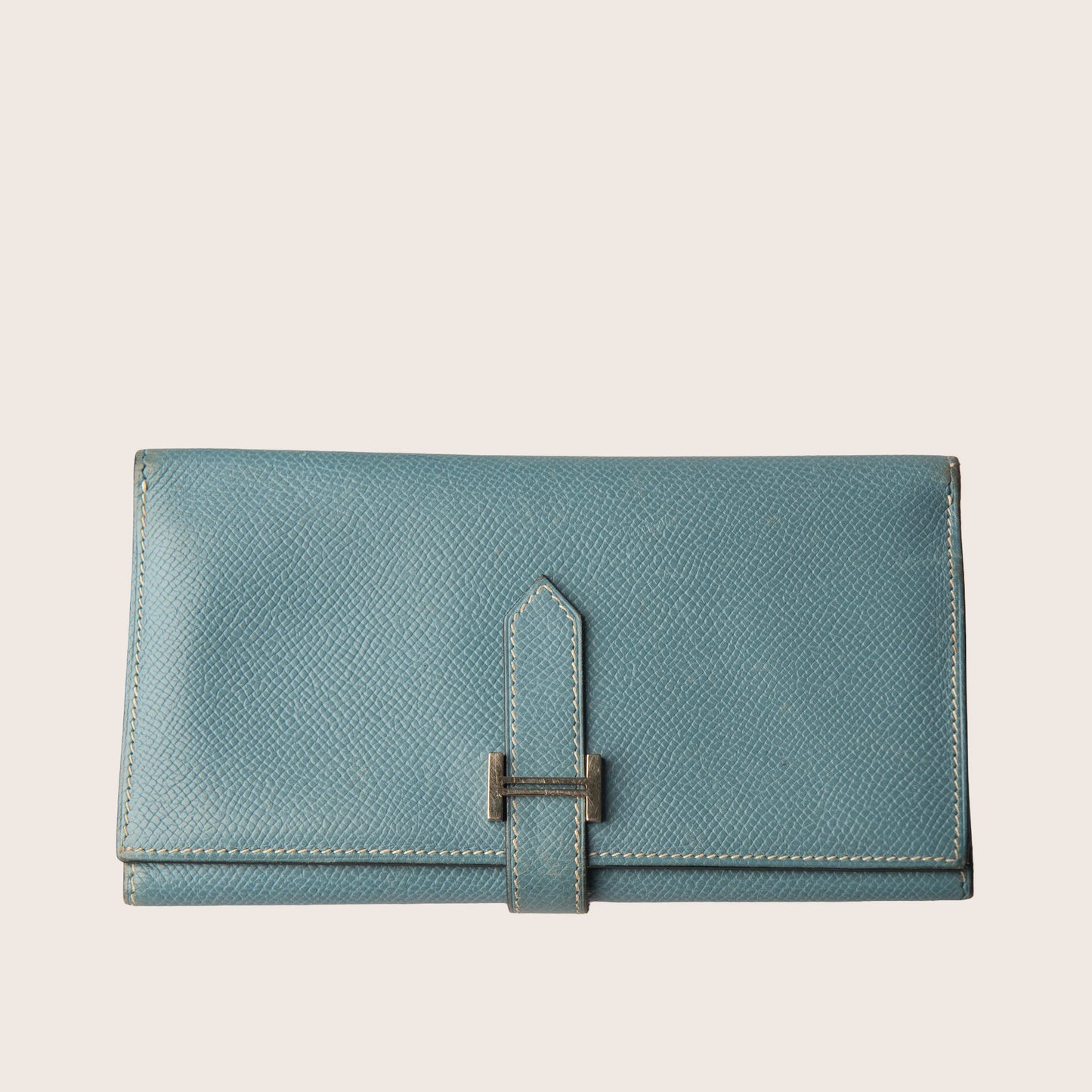 Hermès Blue Leather Béarn Wallet