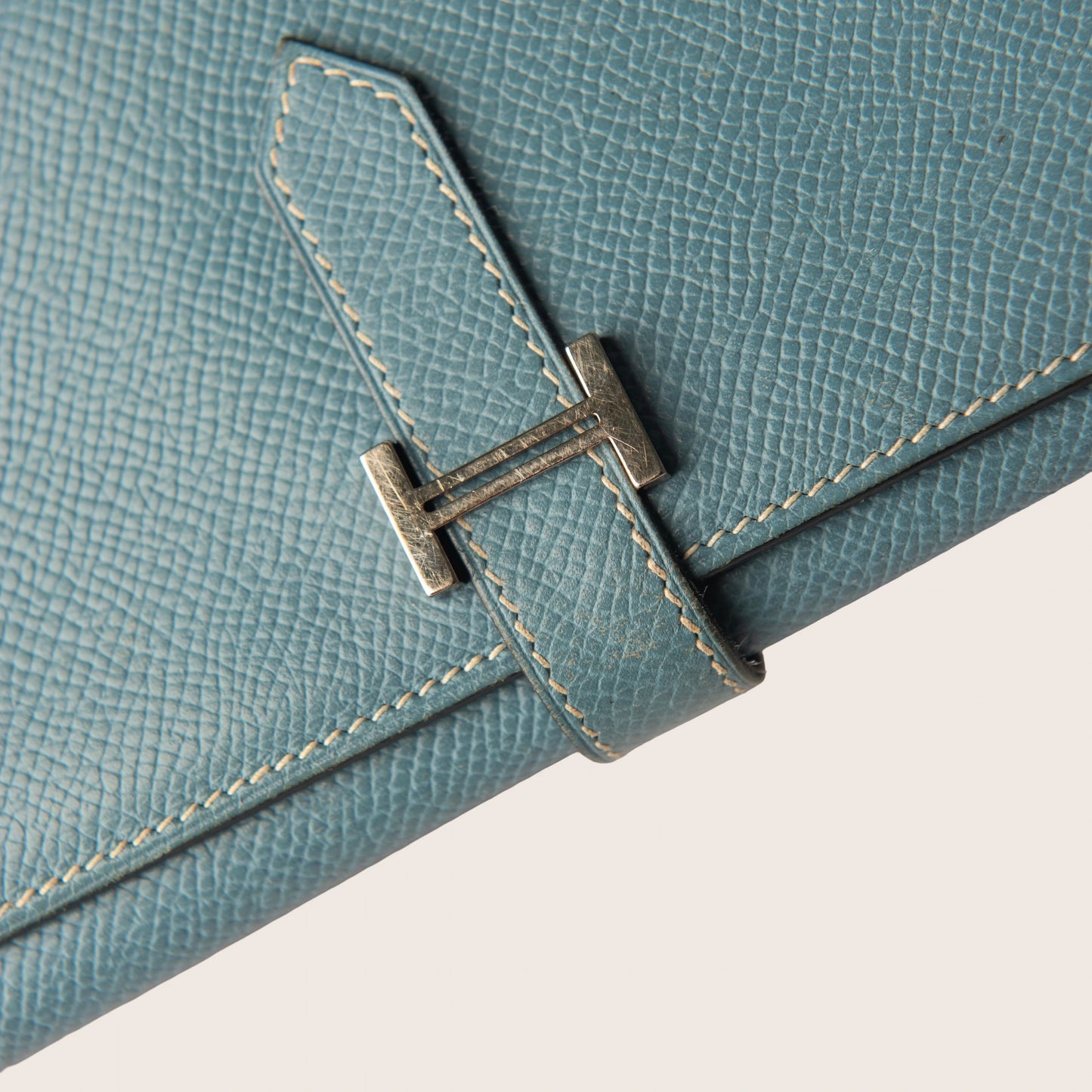 Hermès Blue Leather Béarn Wallet
