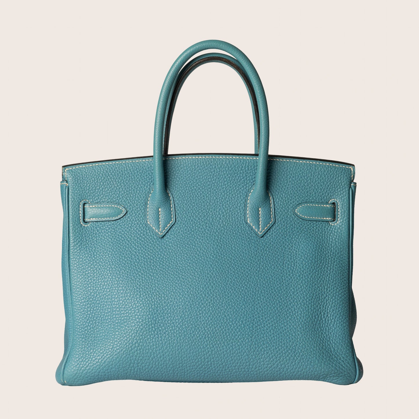 Hermes Blue Jean Epsom Leather Palladium Finish Birkin 35 Bag