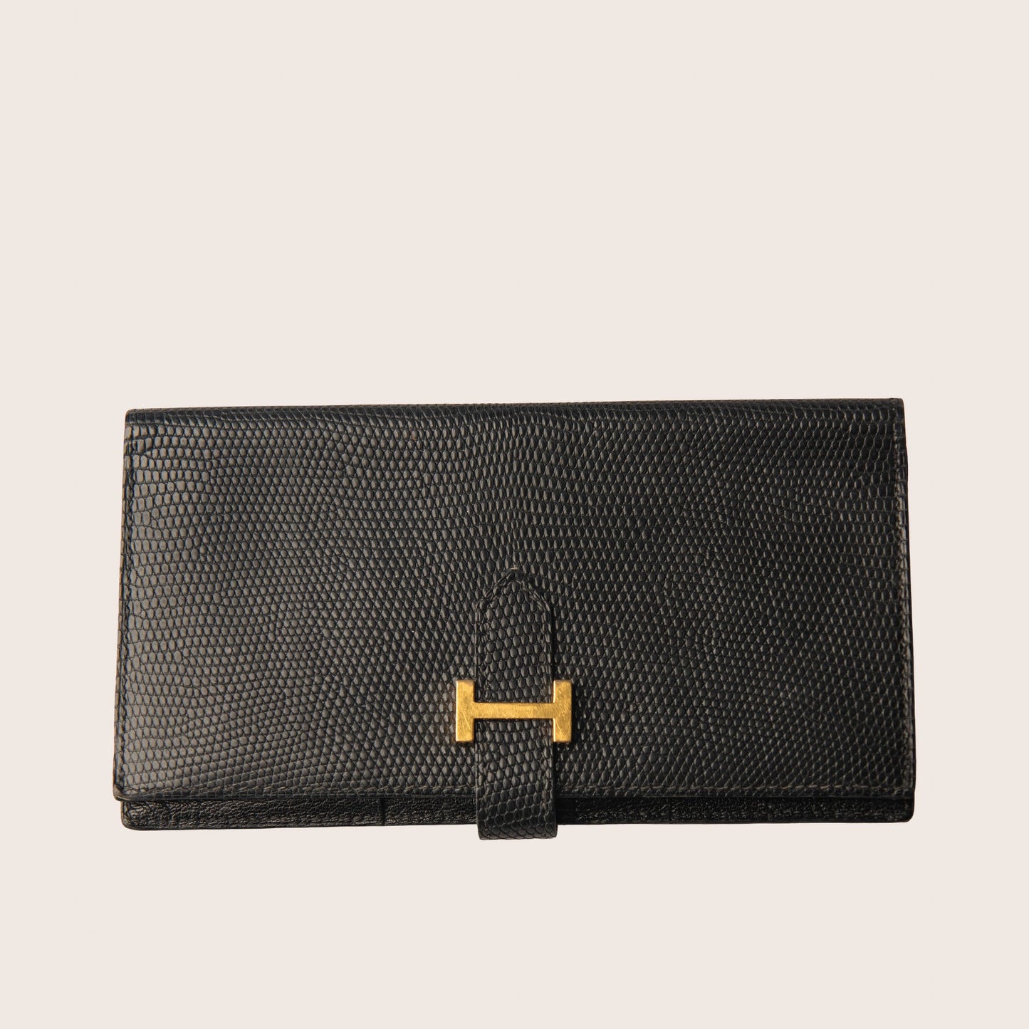 Hermès Black Epsom Constance Long Wallet