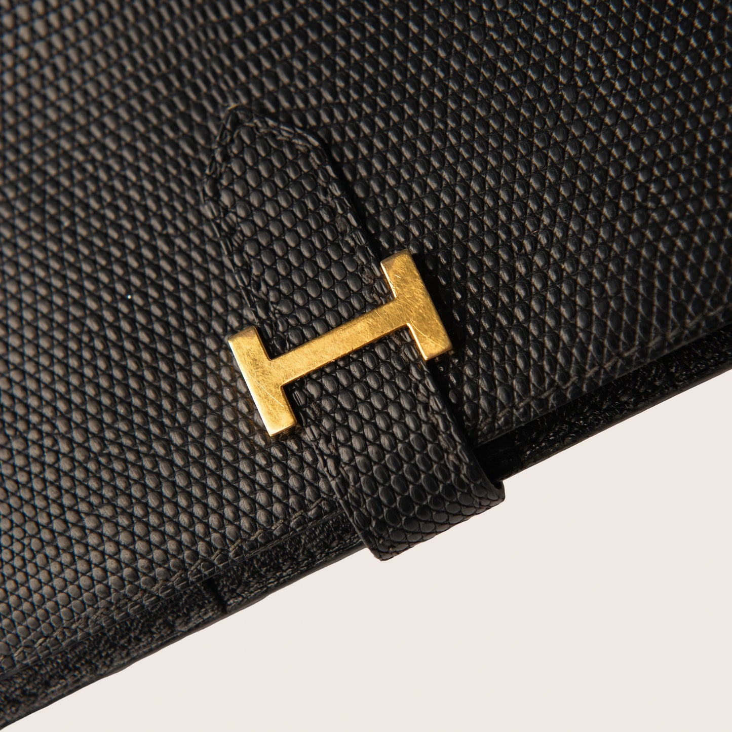 Hermès Black Epsom Constance Long Wallet
