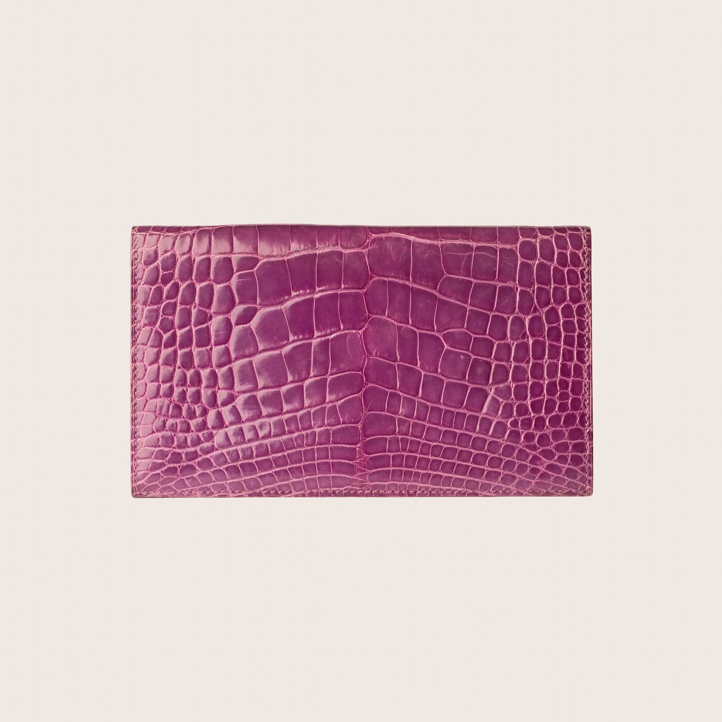 Hermès Purple Crocodile Leather Wallet