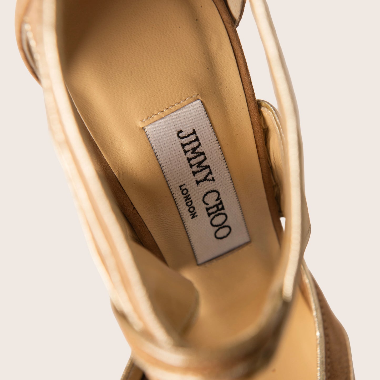 Jimmy Choo Gold Suede Koko Platform Pumps