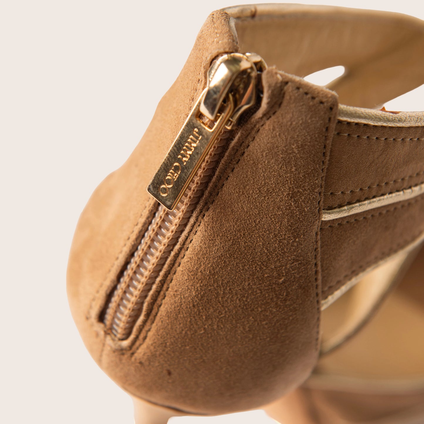 Jimmy Choo Gold Suede Koko Platform Pumps