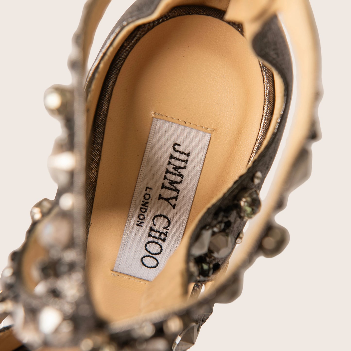 Jimmy Choo Glitter Leather Sandals - The Zafira