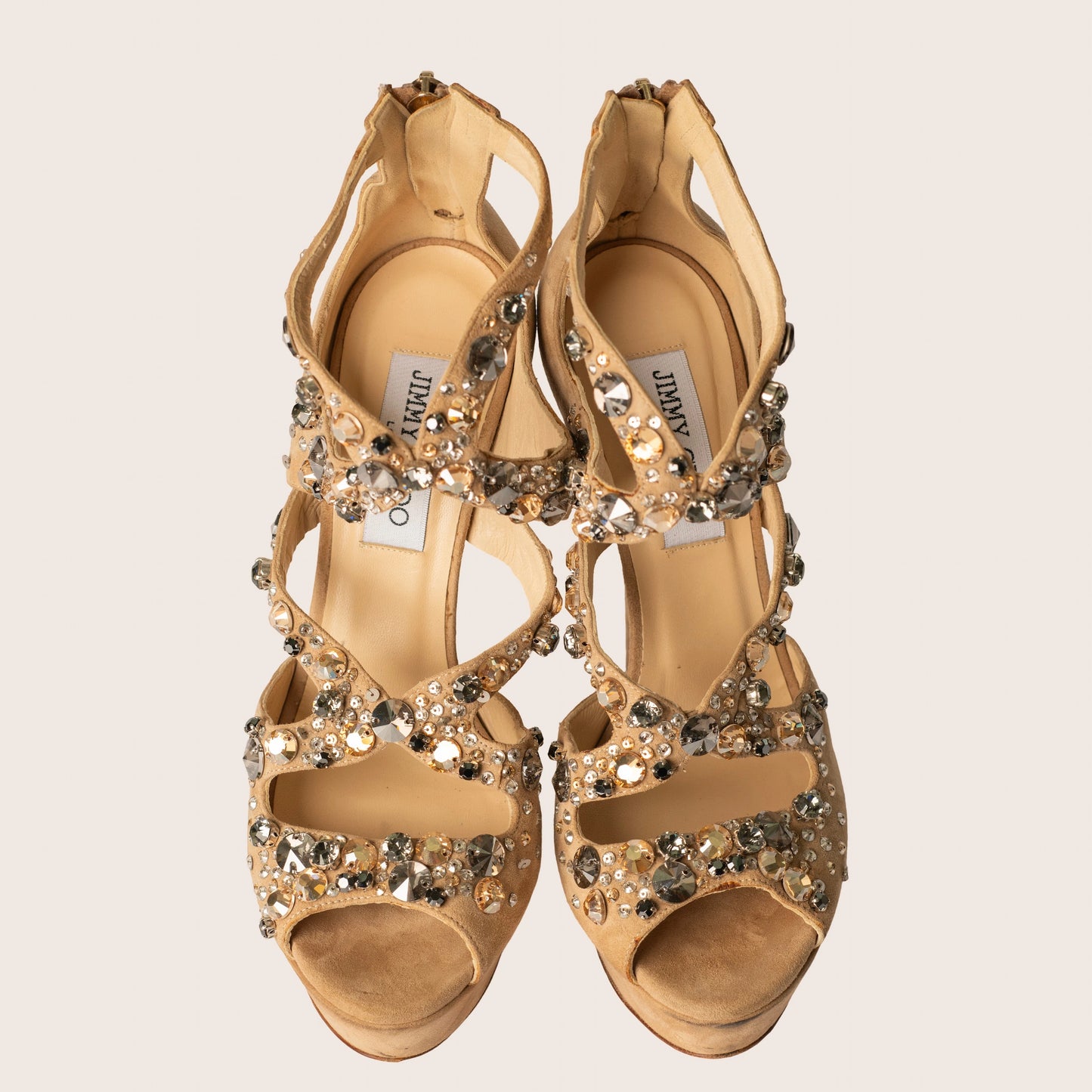Jimmy Choo Zafira Crystal Glitter Sandals