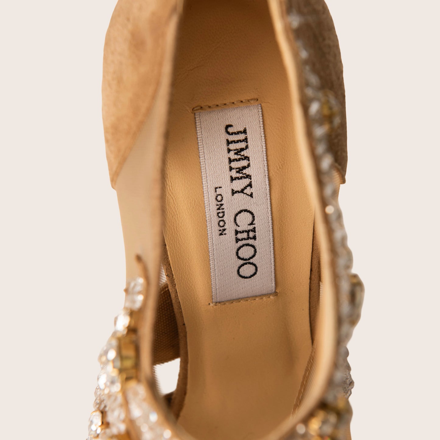 Jimmy Choo Zafira Suede & Mesh Sandals with Crystal Embellishment