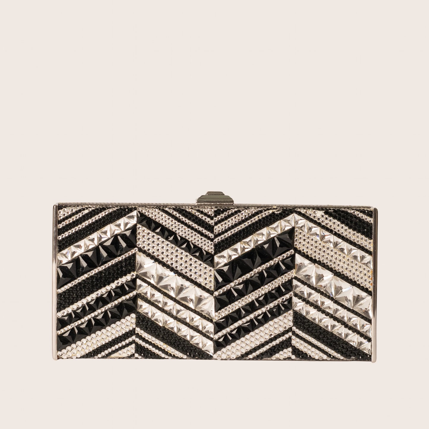 Judith Leiber Zebra Minaudière Crystal Clutch