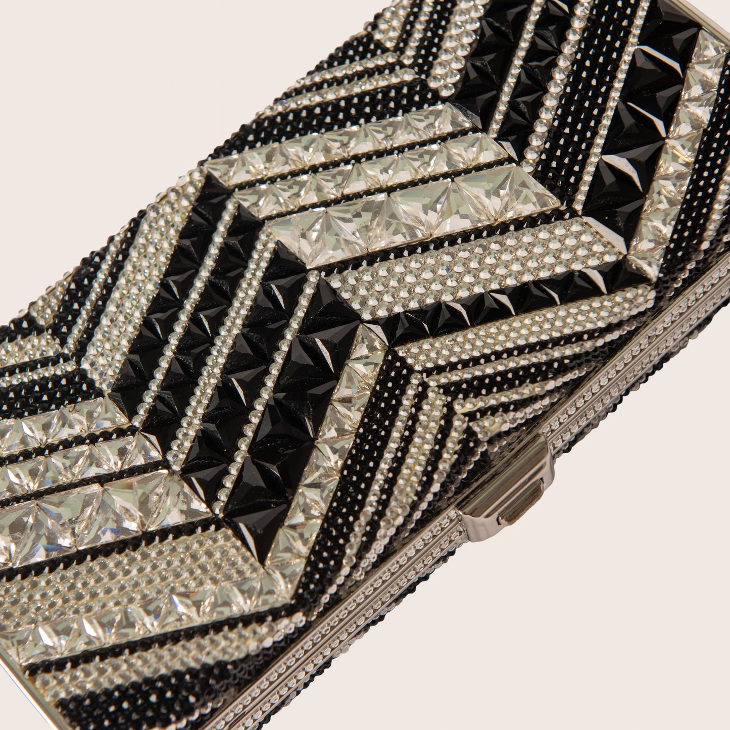 Judith Leiber Zebra Minaudière Crystal Clutch