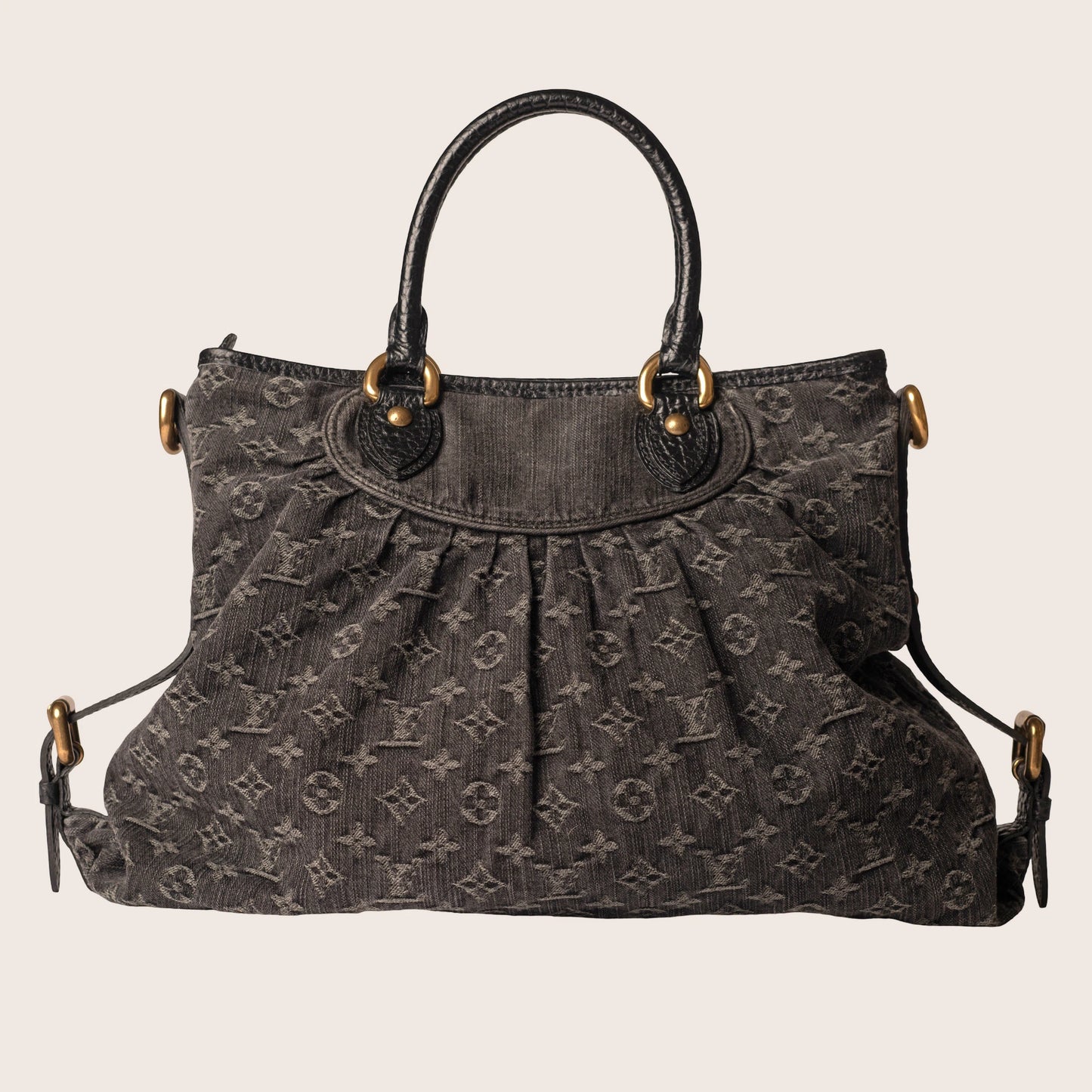 Louis Vuitton Black Monogram Denim Neo Cabby MM