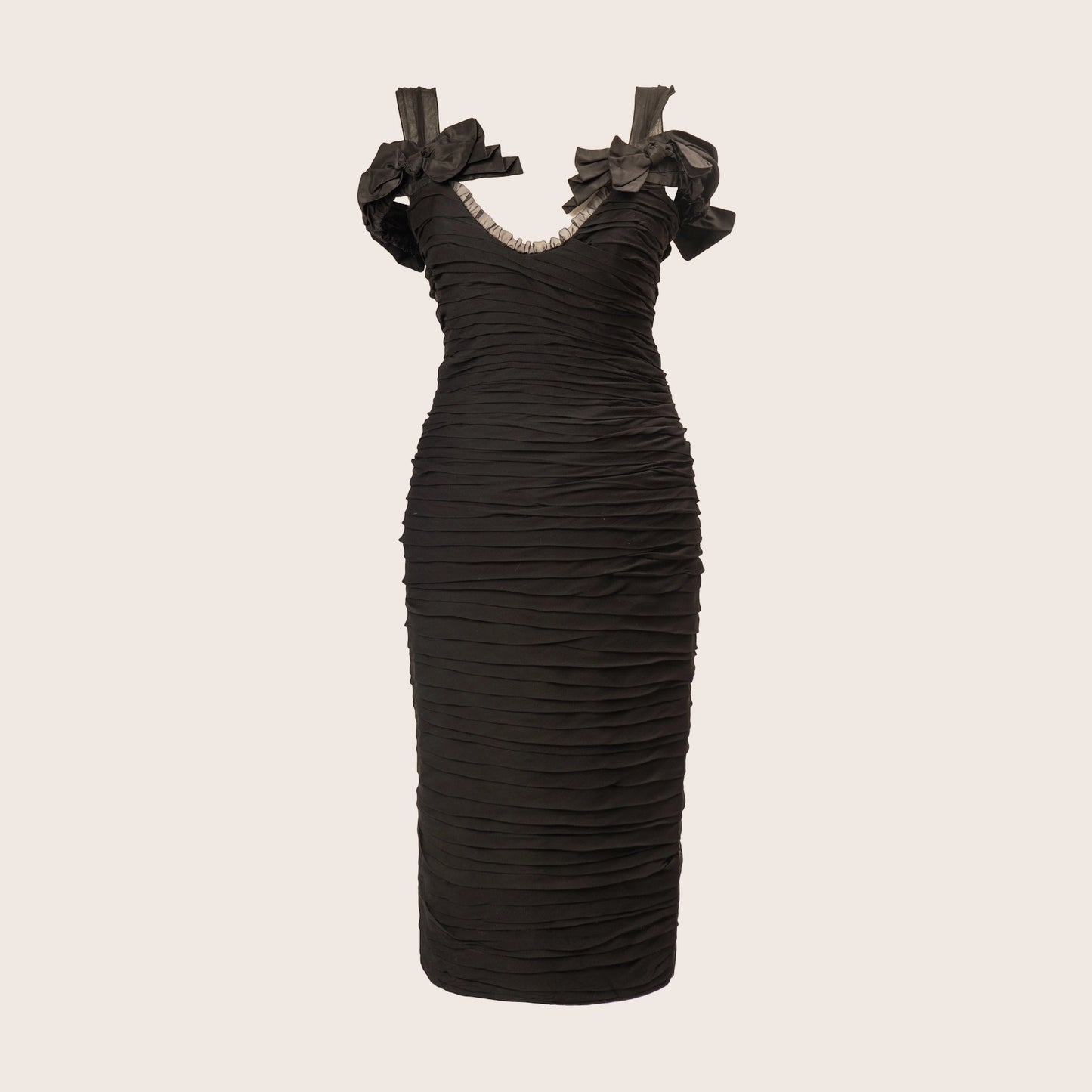 Louis Vuitton Black Bow Detail Dress