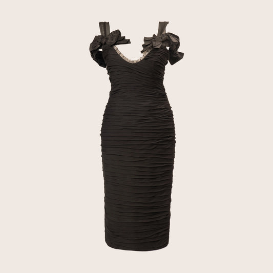 Louis Vuitton Black Bow Detail Dress