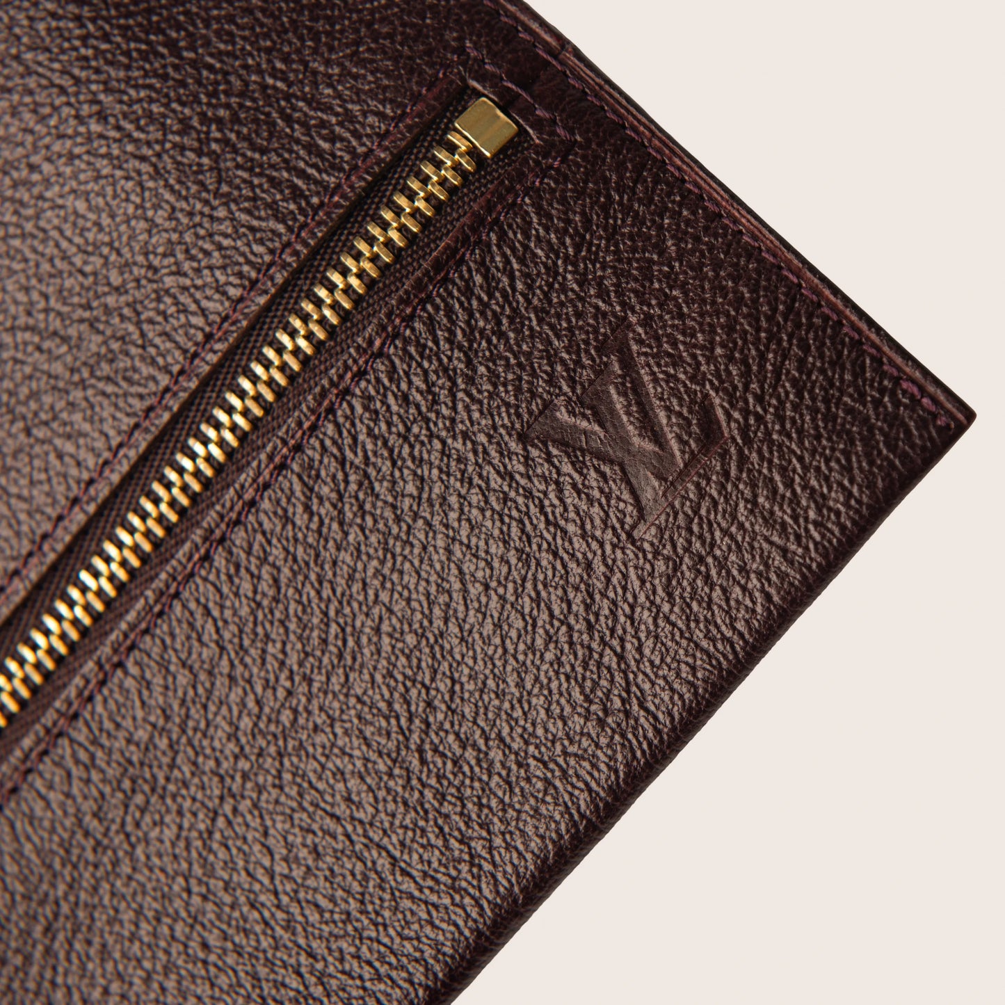 Louis Vuitton Leather Wallet Deep Brown