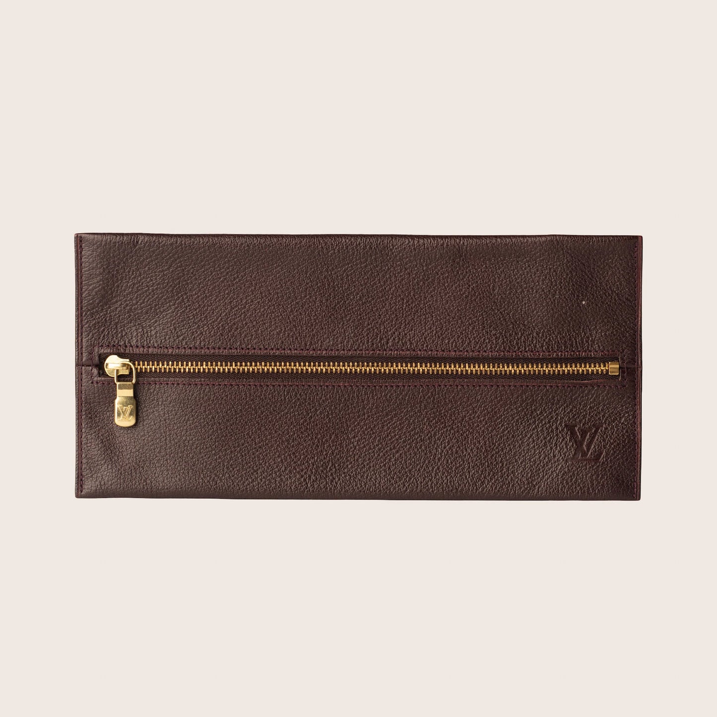 Louis Vuitton Leather Wallet Deep Brown