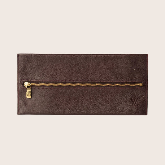 Louis Vuitton Leather Wallet Deep Brown
