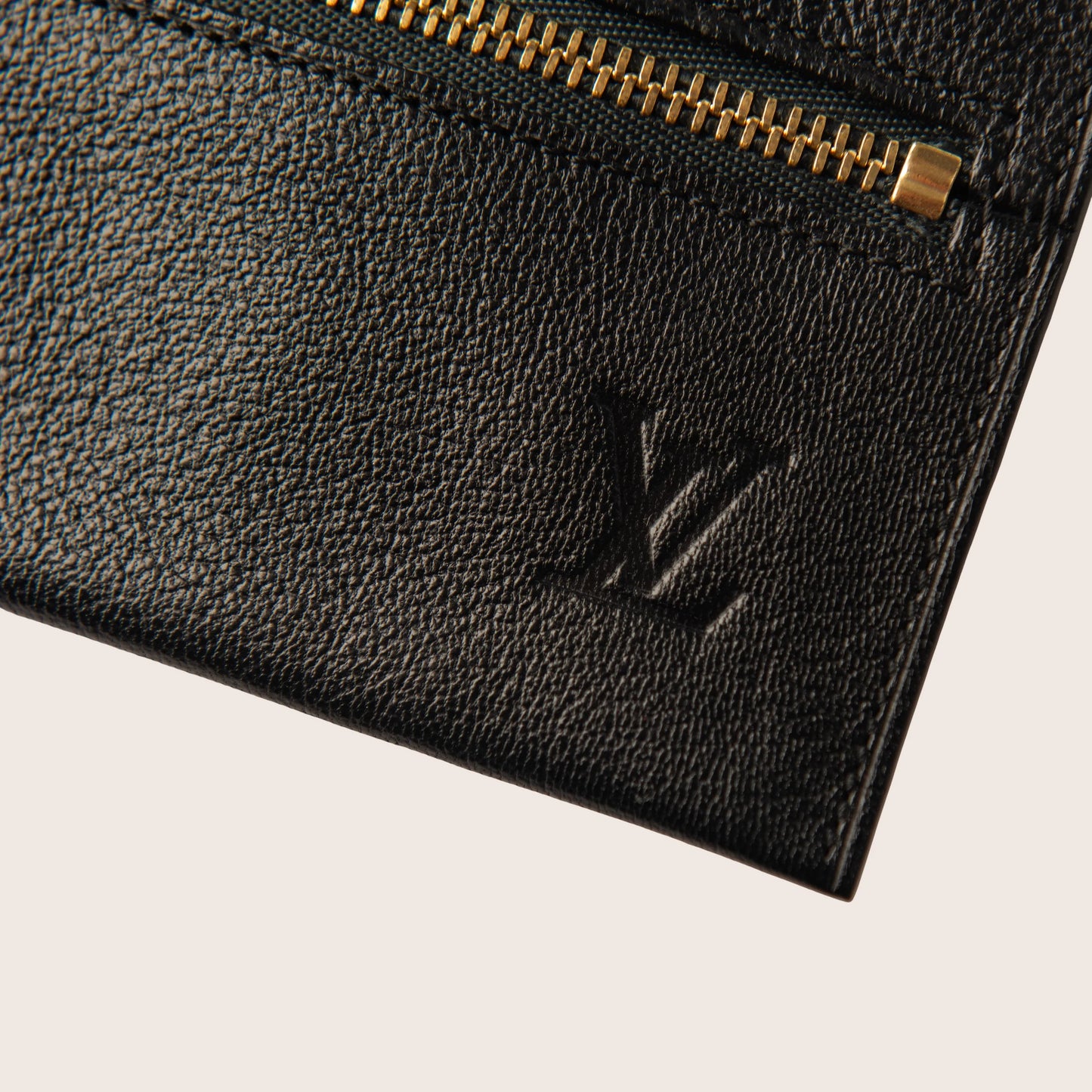 Louis Vuitton Leather Wallet Black