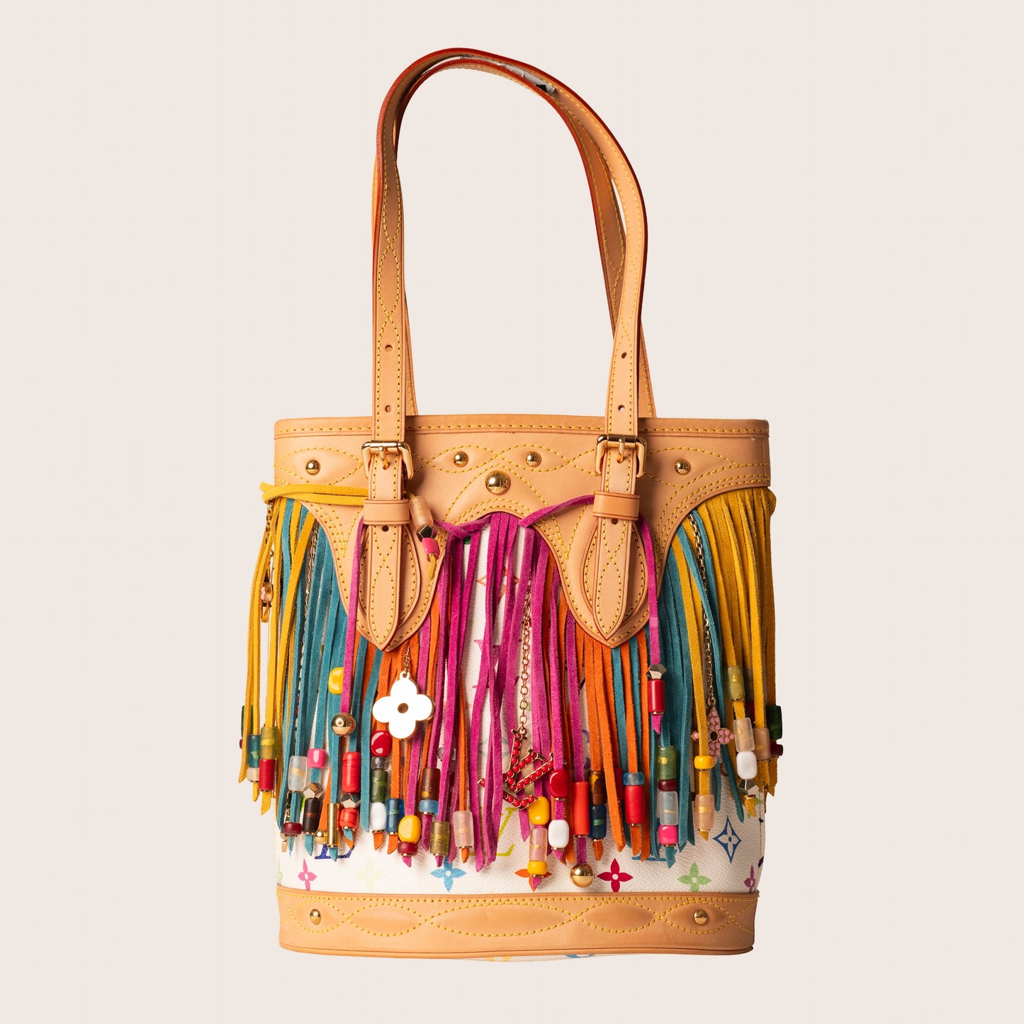 Louis Vuitton Multicolor Fringe Bucket Bag