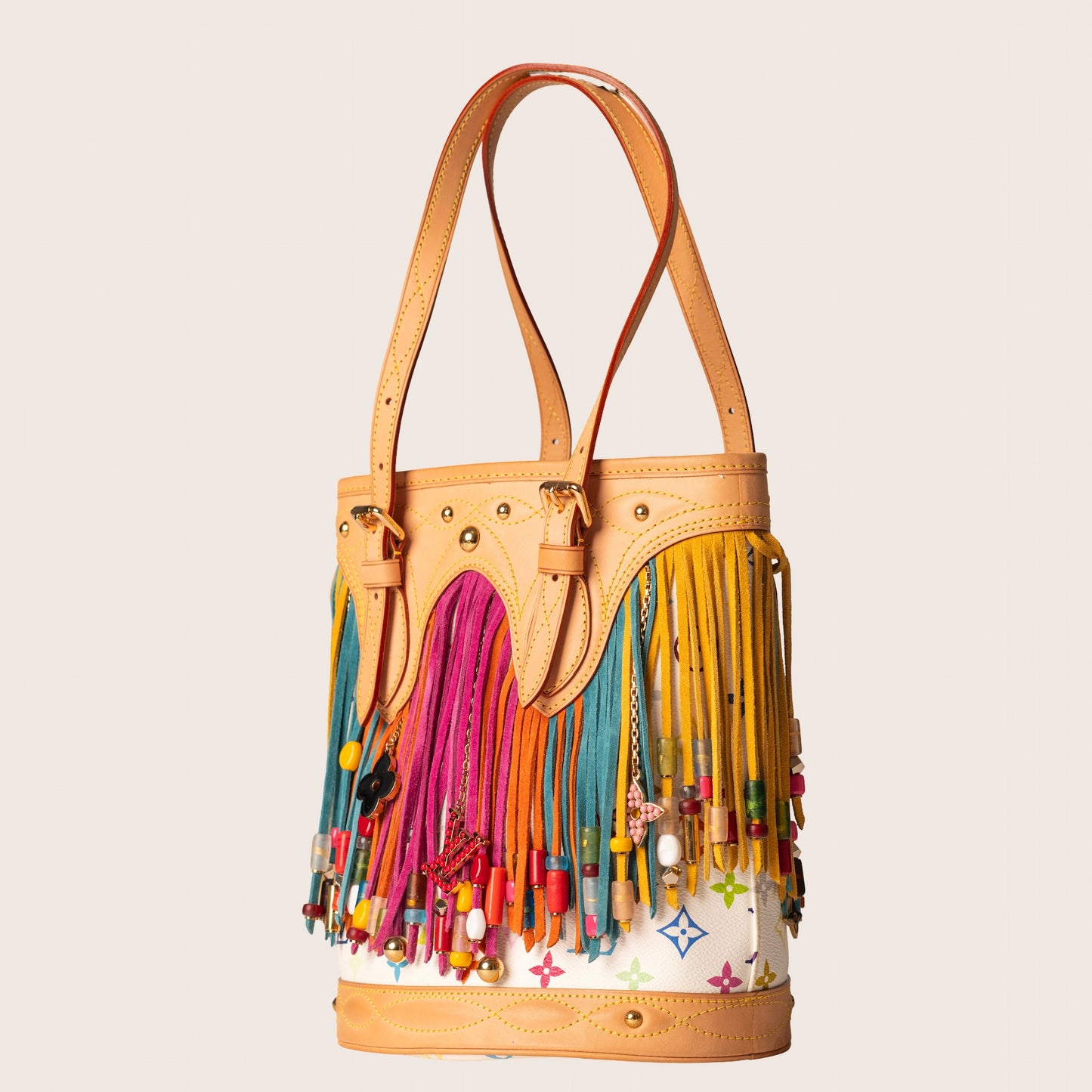 Louis Vuitton Multicolor Fringe Bucket Bag