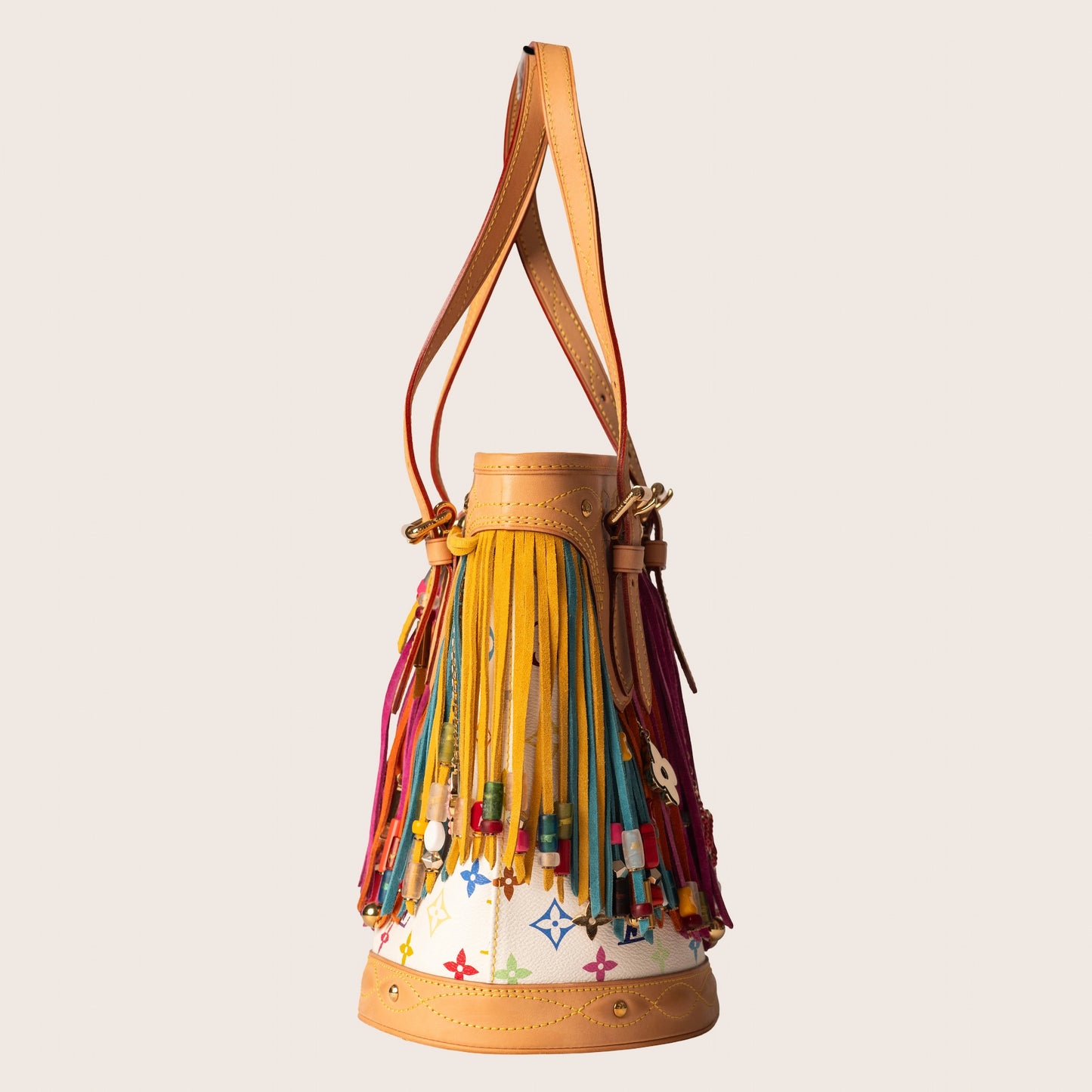 Louis Vuitton Multicolor Fringe Bucket Bag