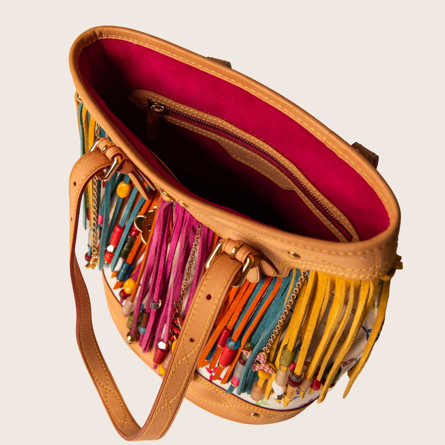 Louis Vuitton Multicolor Fringe Bucket Bag