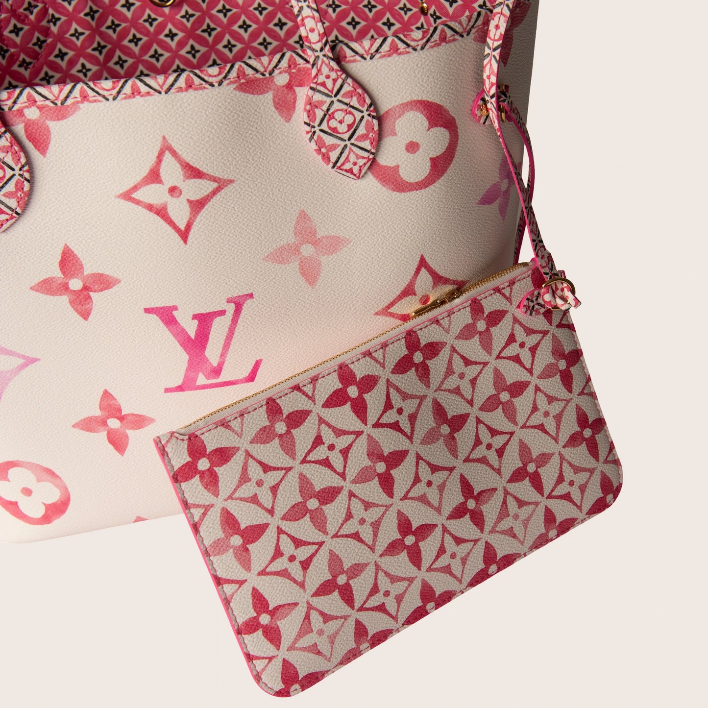 Louis Vuitton By the Pool Neverfull MM Pink